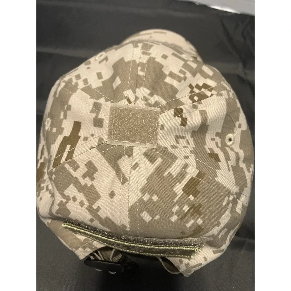 Desert Digital Tan Camouflage Tactical Operator Cap - Patch Area Baseball Hat